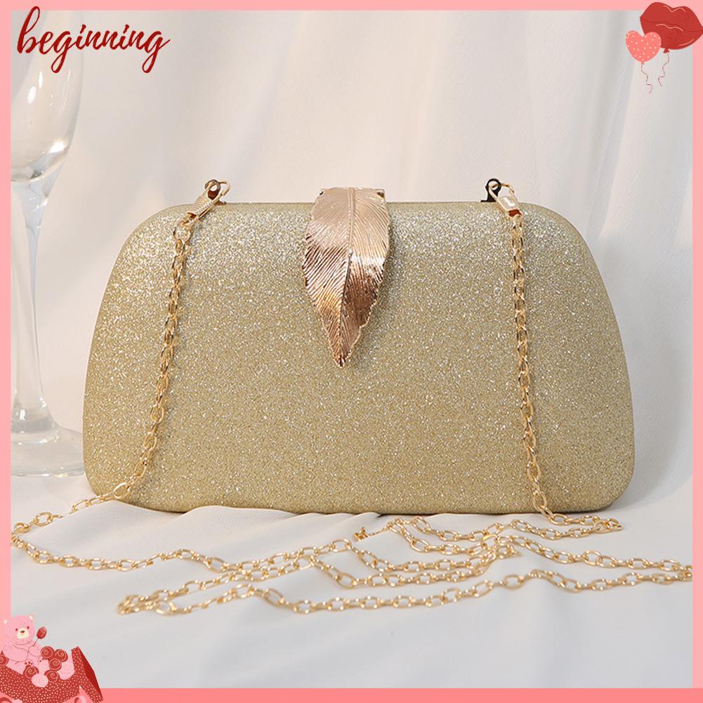 ✿ Bắt Đầu ✿ Ví Cầm Tay Phối Dây Xích Thời Trang 2023 Dành Cho Nữ