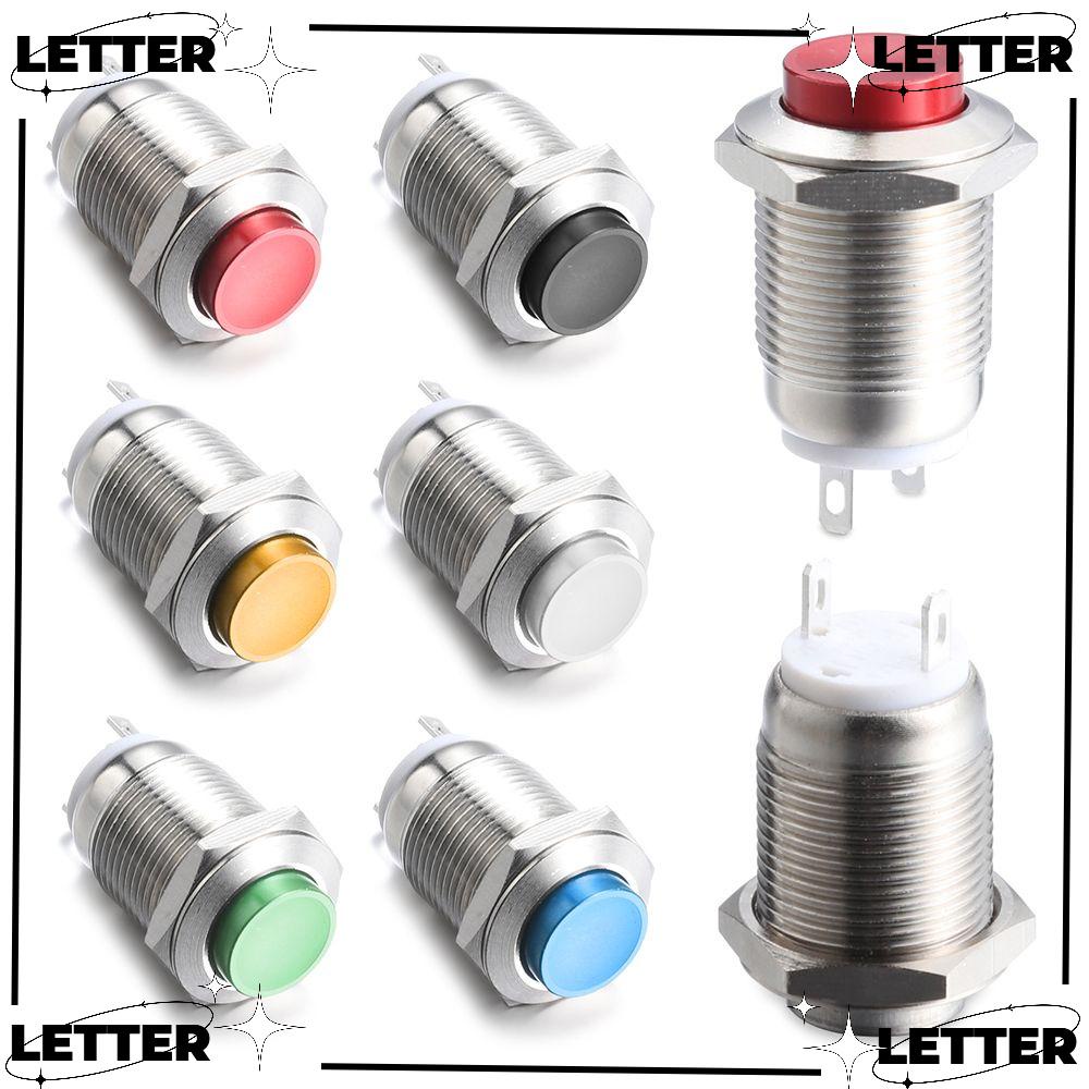 Nút Nhấn 12mm Nhiều Màu Sắc Bằng Kim Loại 250V Chống Nước Nhiều Màu Sắc