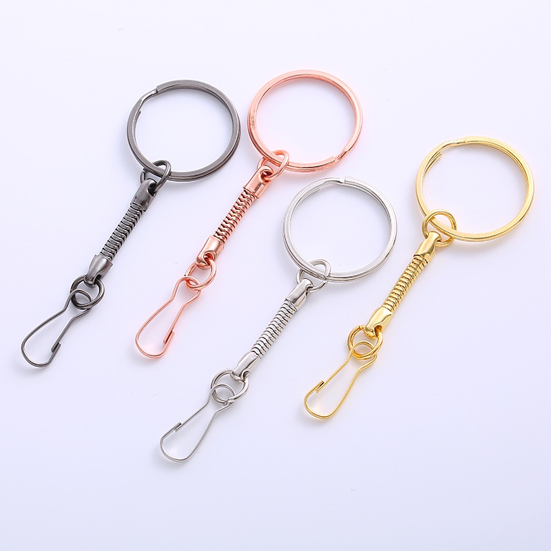 Set 20 Móc Khóa + Vòng Dây Xích Dạng Xương Rắn Bằng Kim Loại