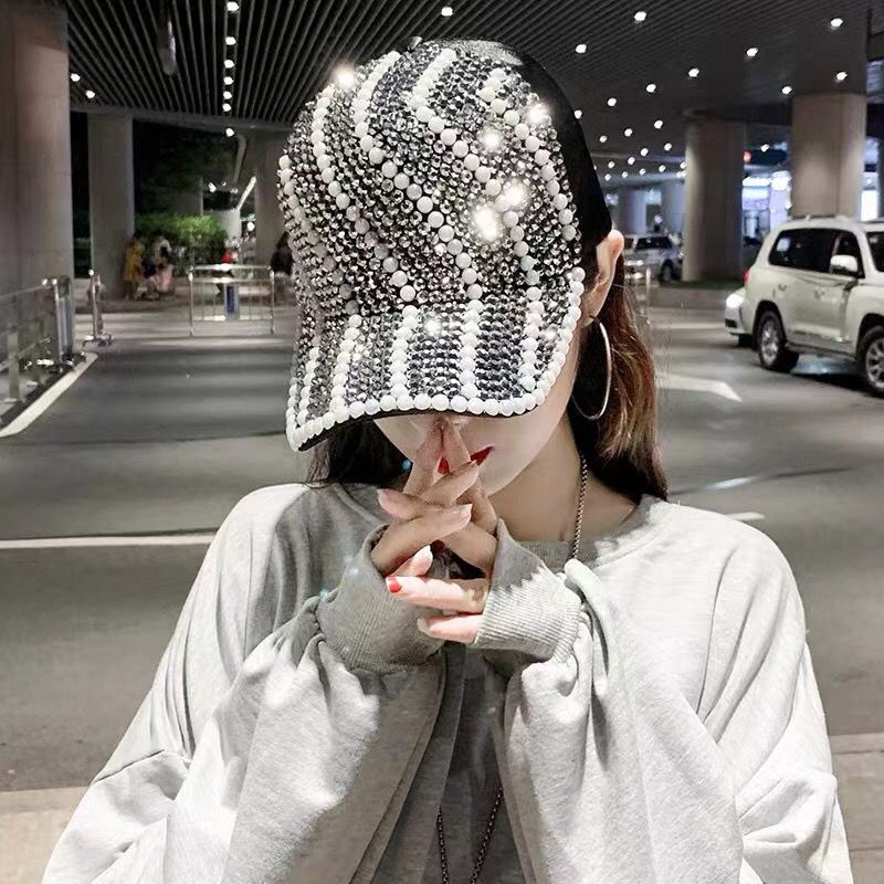 Nón Lưỡi Trai Đính Đá Thời Trang Đường Phố Cá Tính Dễ Phối Đồ Cho Nữ
