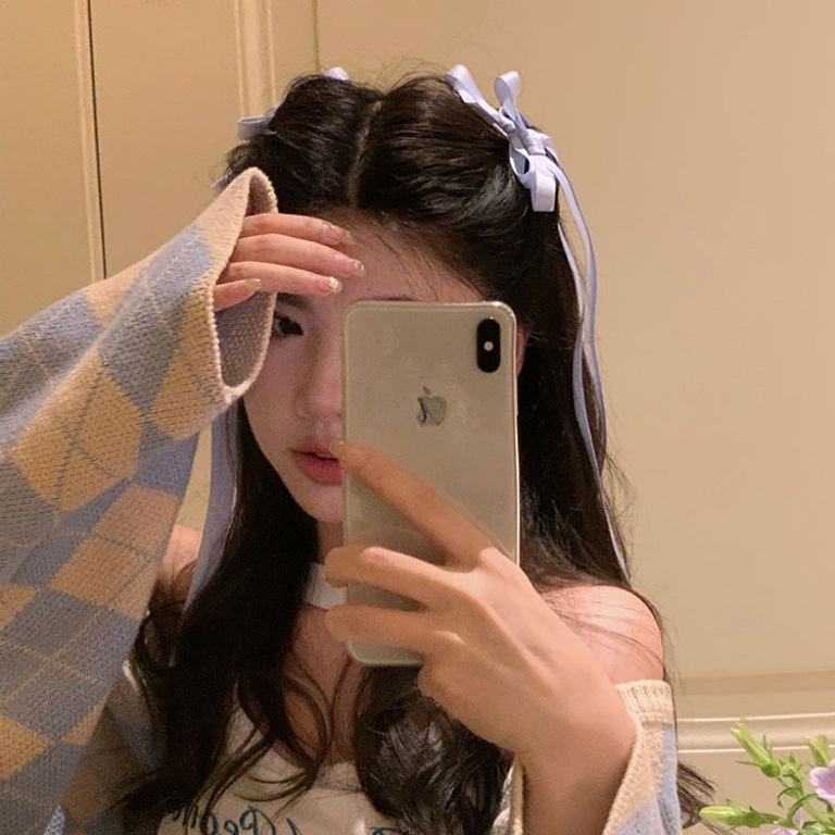 Kẹp Tóc Thắt Nơ Ruy Băng Thắt Nơ Ruy Băng Kiểu Hàn Quốc Ngọt Ngào Cho Nữ