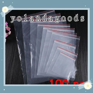 Set 100 Túi Zip Nhựa PE Mini Trong Suốt Có Thể Tái Sử Dụng Tiện Lợi
