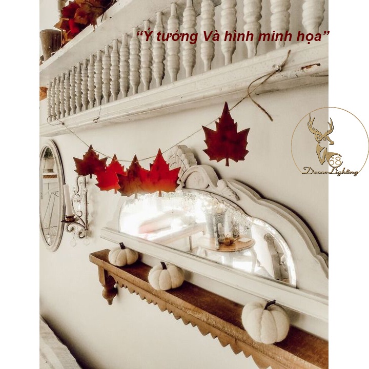 Lá phong bằng gỗ dùng decor trang trí tường KG0941