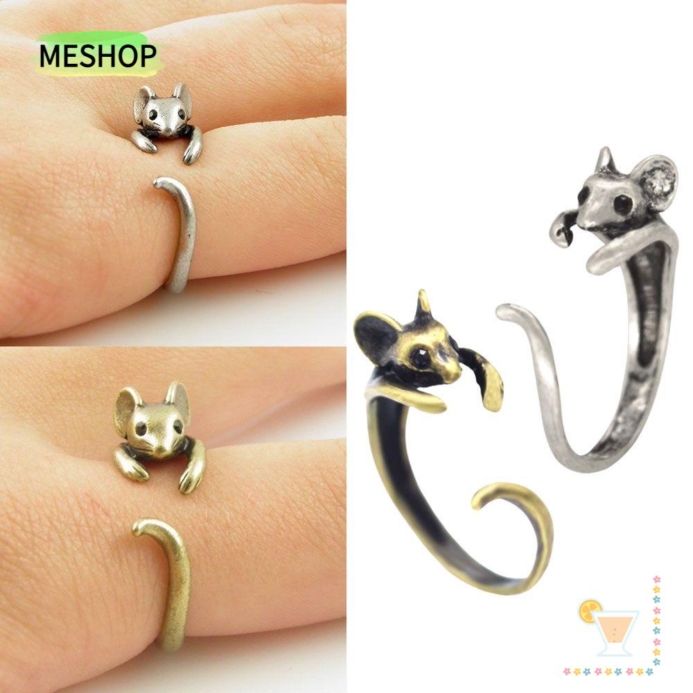 Nhẫn Đeo Họa Tiết Hình Con Chuột Theo Phong Cách Vintage