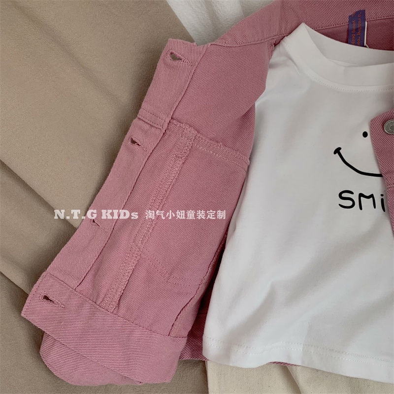 Áo Khoác Denim Mềm Mại Thời Trang Mùa Xuân Hàn Quốc 23 Dành Cho Bé Trai Và Bé Gái