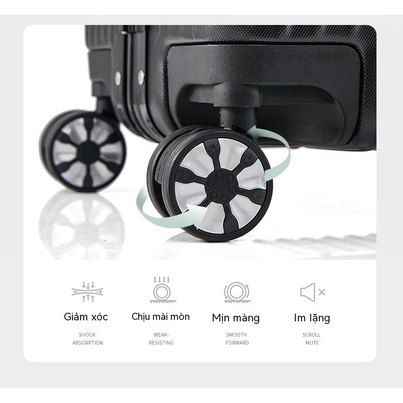 Vali LOGO hợp thời trang 20/22/24/26/28 inch vali kéo di động vali sức chứa lớn cho bé trai và bé gái