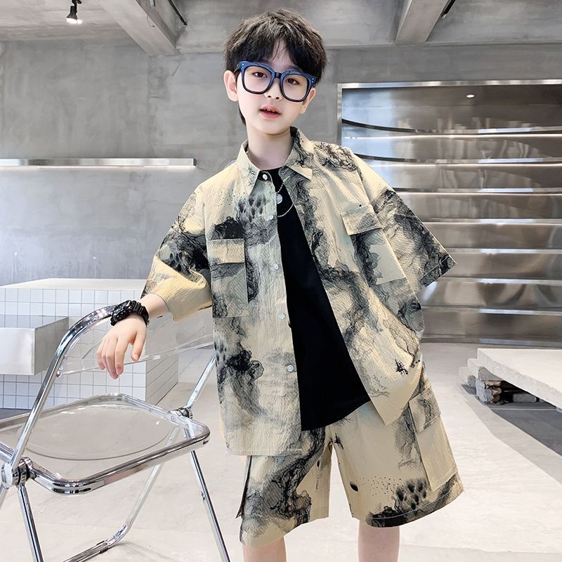 Áo Sơ Mi Ngắn Tay Thời Trang Mùa Hè Mới 2023 Dành Cho Bé Trai 5-6 - 7-8 - 9-10 - 11-12 - 13-14 Tuổi