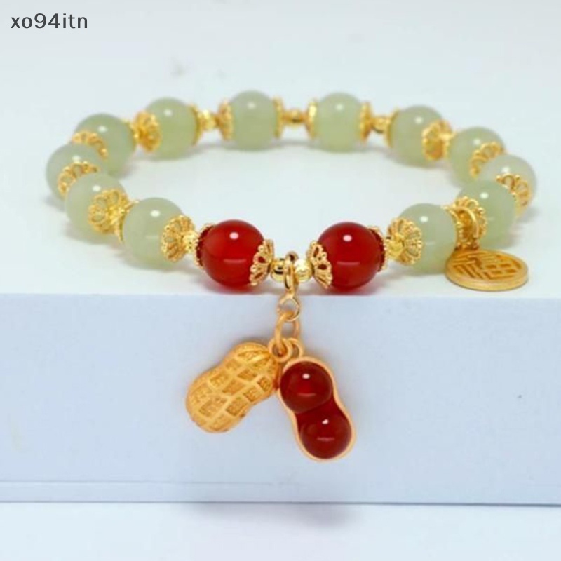 Vòng Tay Hạt Đậu Phộng May Mắn Phong Cách Trung Hoa Thời Trang Cho Nữ