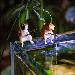 1 Chú Mèo Trang Trí Bể Cá