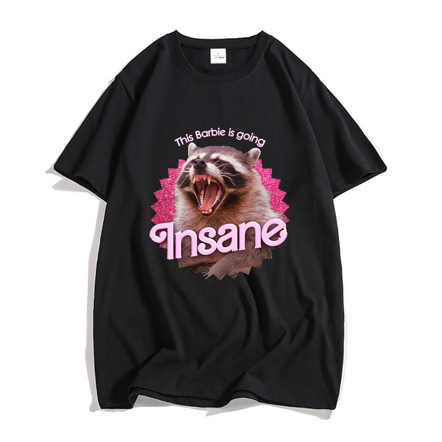 Áo Thun 100% Polyester In Hình Búp Bê Barbie Thời Trang Mùa Hè Unisex