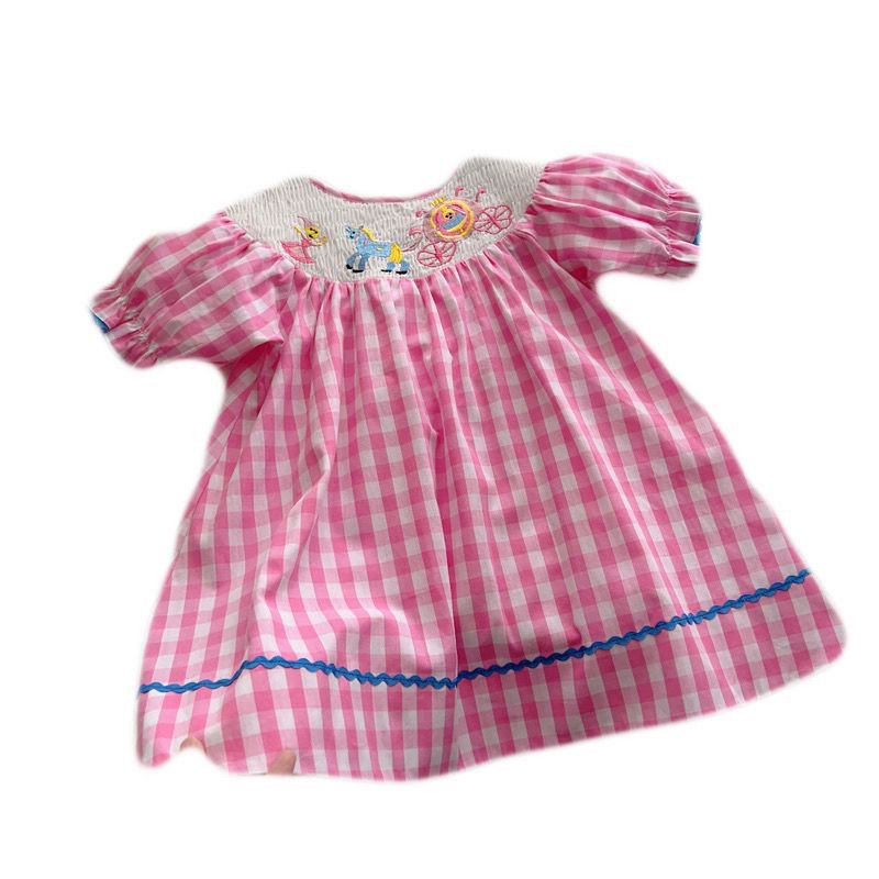 Đầm Cotton Tay Phồng Phong Cách Thời Trang Mùa Hè Mới Dành Cho Bé Gái