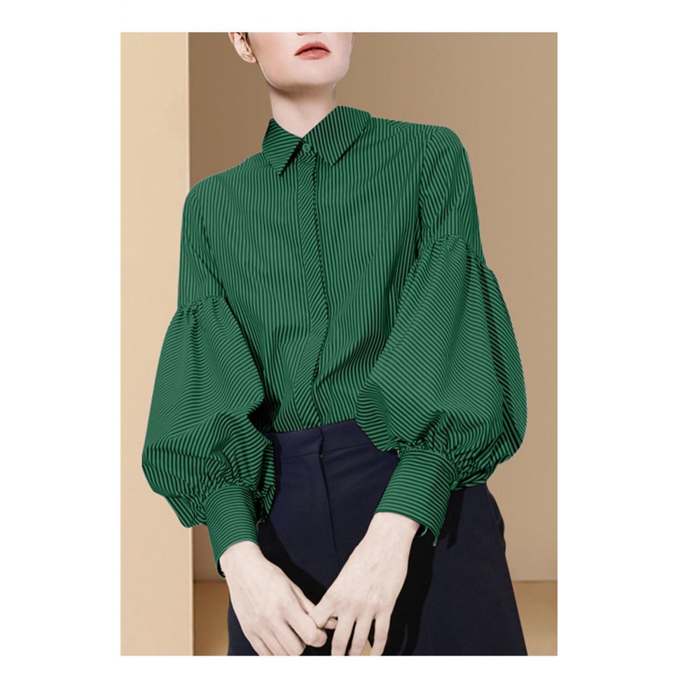 Áo Sơ Mi Tay Dài Kẻ Sọc Thời Trang Dành Cho Nữ