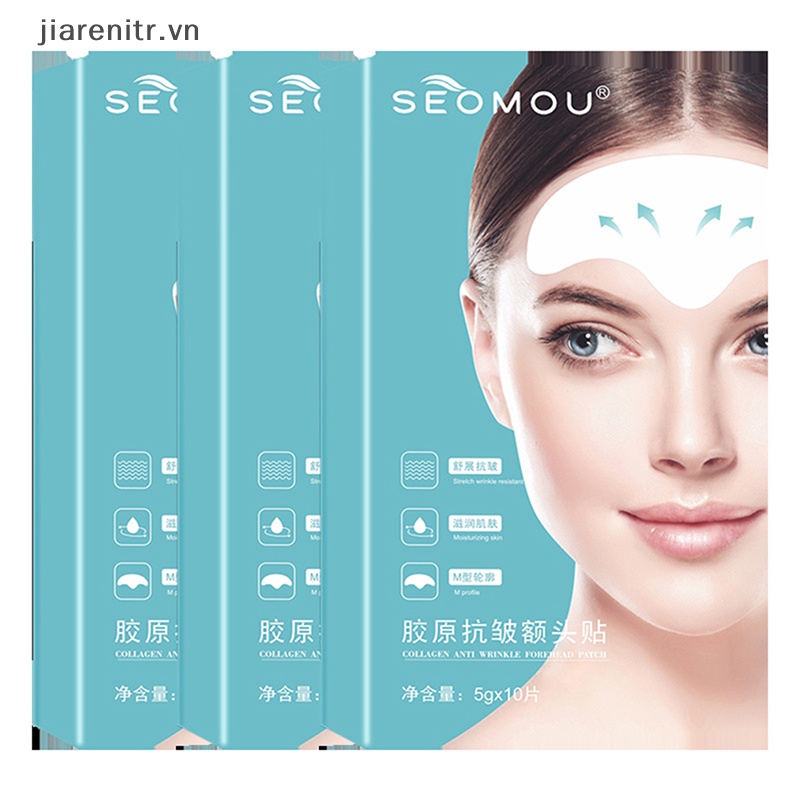Ji 10pcs / box anti-wrinkle forehead patches removal moisturizing anti-aging moisture vn