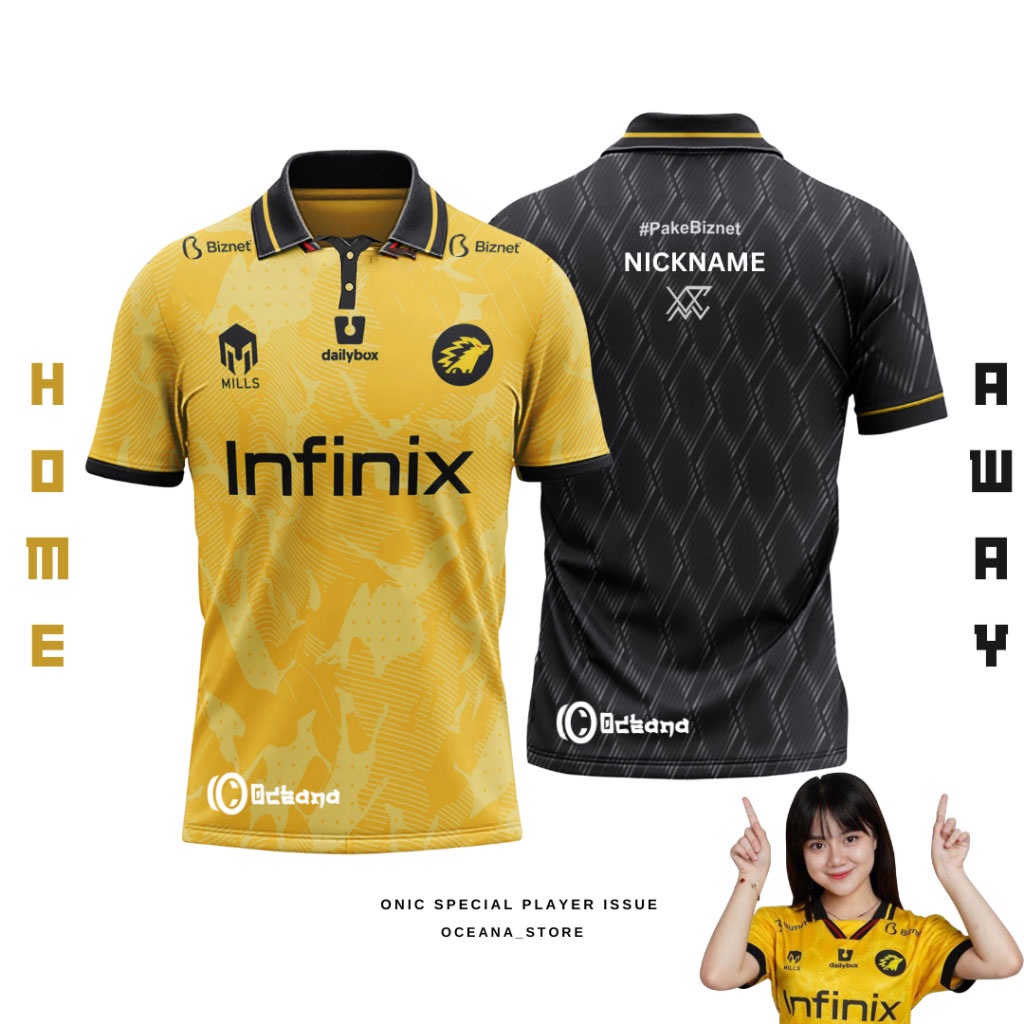JERSEY ONIC ESPORT PLAYER VẤN ĐỀ MIỄN PHÍ NICKNAME