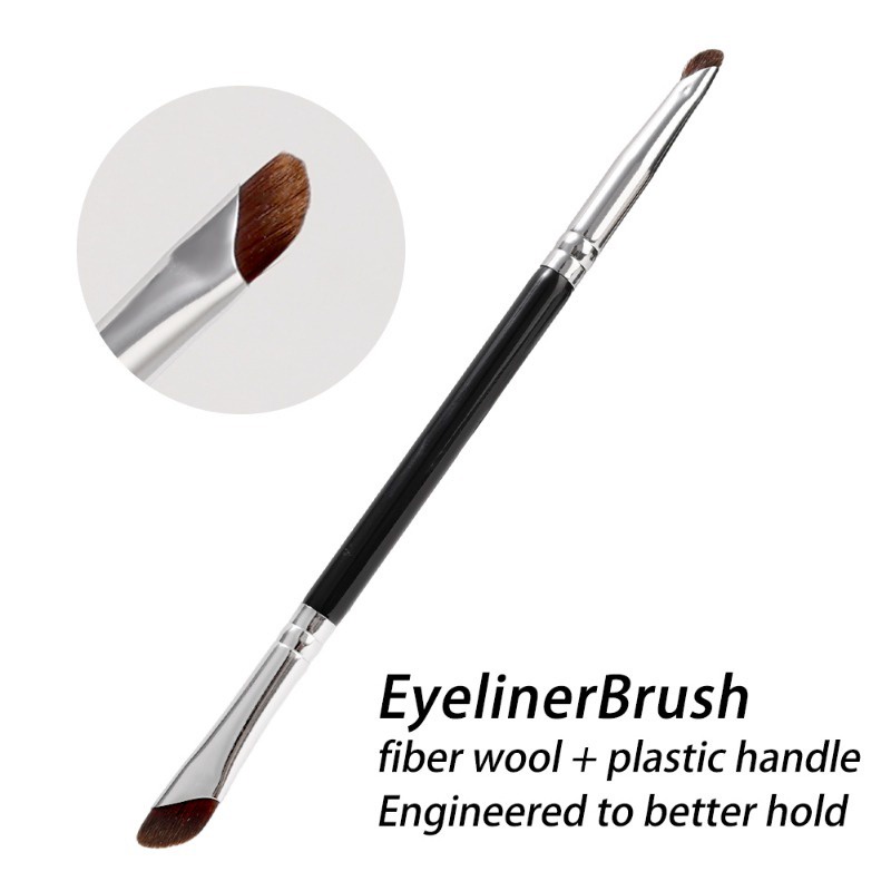 Cọ kẻ mắt góc siêu mỏng / double head sickle eye details smudge brush / lower eyelid eyeshadow chi tiết đồ trang điểm