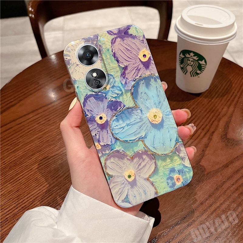 Ốp lưng cho oppo reno 10 pro plus pro + a98 a78 4g 5g thời trang ốp lưng mềm vẽ hoa tpu vỏ silicon cho oppoa78 ốp lưng oppoa98