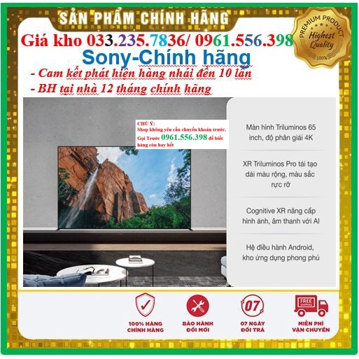 [NEW] Smart Tivi Sony 65 Inch 4K UHD KD-65X85J &lt; Chính hãng BH:24 tháng tại nhà toàn quốc&gt; - Mới 100%