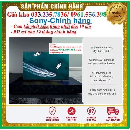 [New] Smart Tivi OLED Sony 55 Inch 4K XR-55A80J &lt; Chính hãng BH:24 tháng tại nhà toàn quốc &gt; -