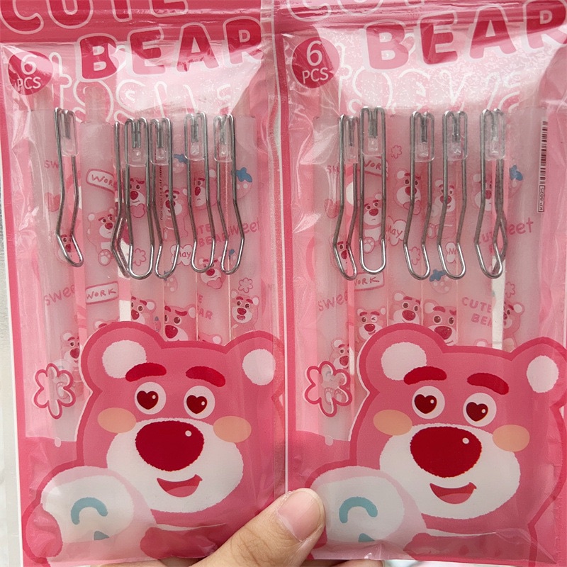 Bút Mực Gel Hình Gấu Dâu Lotso đáng yêu Ngòi 0.5mm