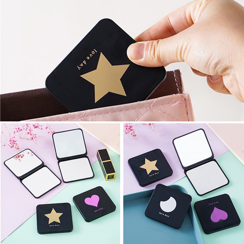 Gương nhỏ để mang theo bên bạn gương gấp cầm tay hai mặt mini ydea yr