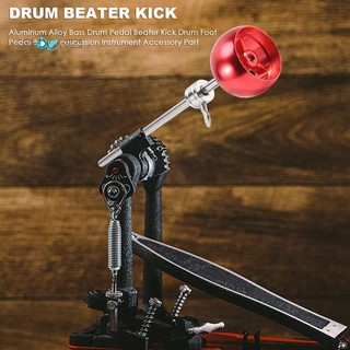 Hợp kim nhôm bass drum pedal beater kick drum foot pedal beater percussion instrument phụ kiện, màu đỏ