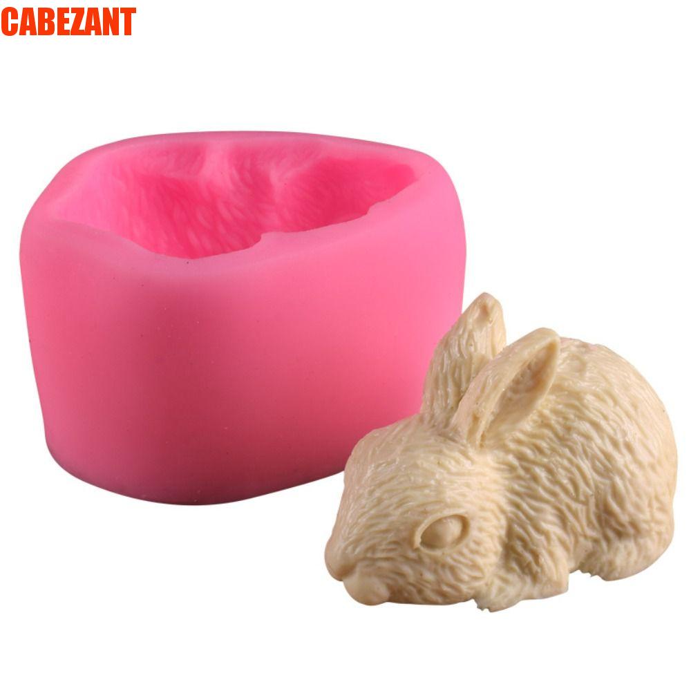 Khuôn nến cabezant không mùi tốt cho sức khỏe kẹo mềm nhựa epoxy thỏ bunny khuôn silicone