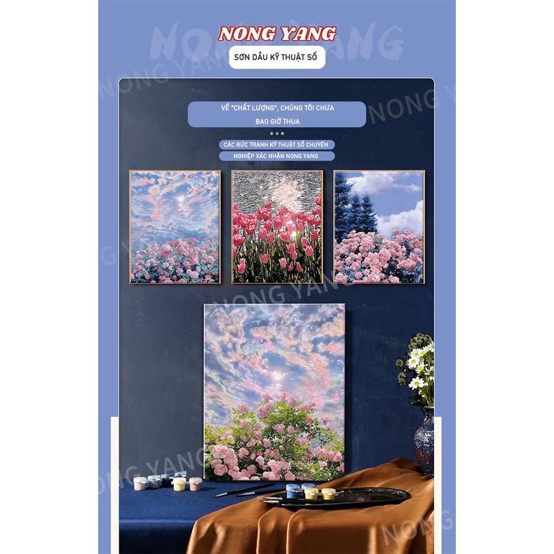 Diao-30 * 40-coat color-soonorn fish oil painting-digital painting-coloring by numbers-digital painting beauty-digital painting cosmetics dòng hướng dương-mirror painting theo số