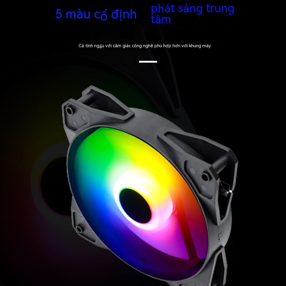 Quạt Làm Mát Có Đèn led Dạ Quang 12cm Im Lặng rgb