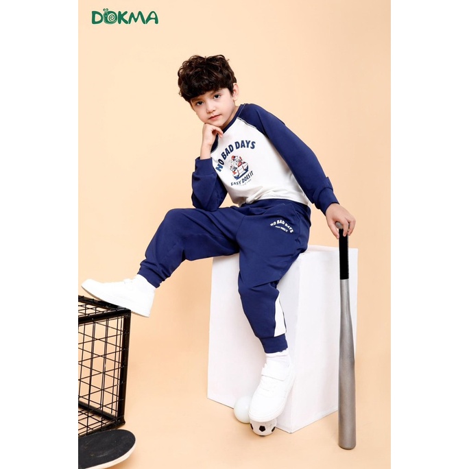 Bộ Dokma dài tay Cotton Organic cho bé trai