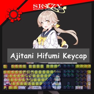Ajitani hifumi keycaps cherry profile blue archive pbt dye sub bàn phím cơ keycap