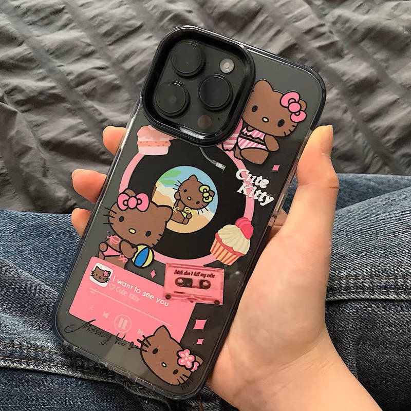 INS Style Cartoon Cute Hello Kitty for Iphone14promax Phone Case Apple 13 Soft Case 12 Tide 11 tTtA
