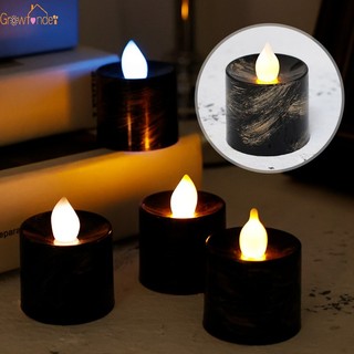 Mới nâng cấp sơn đen không lửa đèn led nhỏ đèn nến thời trang chạy bằng pin đèn trà điện tử giáng sinh halloween đám cưới lãng mạn bầu không khí bên nguồn cung cấp trang trí