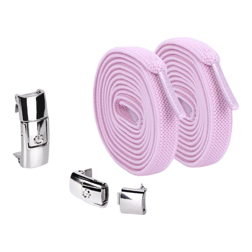 1 Cặp Dây Giày Lười Phẳng Co Giãn 8mm Không Cần Buộc Màu Trơn Đa Năng Dành Cho Người Lớn Và Trẻ Em