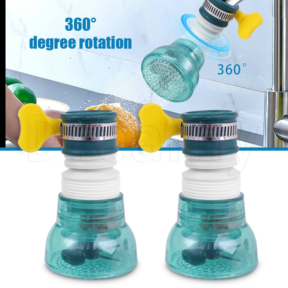 Xoay 360° Bộ lọc vòi có thể điều chỉnh mở rộng / bộ lọc máy lọc nước splash-proof / đầu nối linh hoạt đa năng vòi tiết kiệm nước / bộ khuếch tán vòi nước xanh