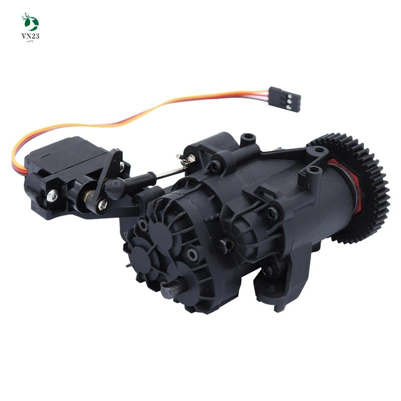 1 cái 2 hộp số truyền tốc độ kim loại đen + nhựa cho các bộ phận nâng cấp 1/10 rc crawler traxxas trx4 trx6