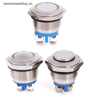 Công tắc nút nhấn kim loại twe 16mm no momentary reset self-reset push button switch vn