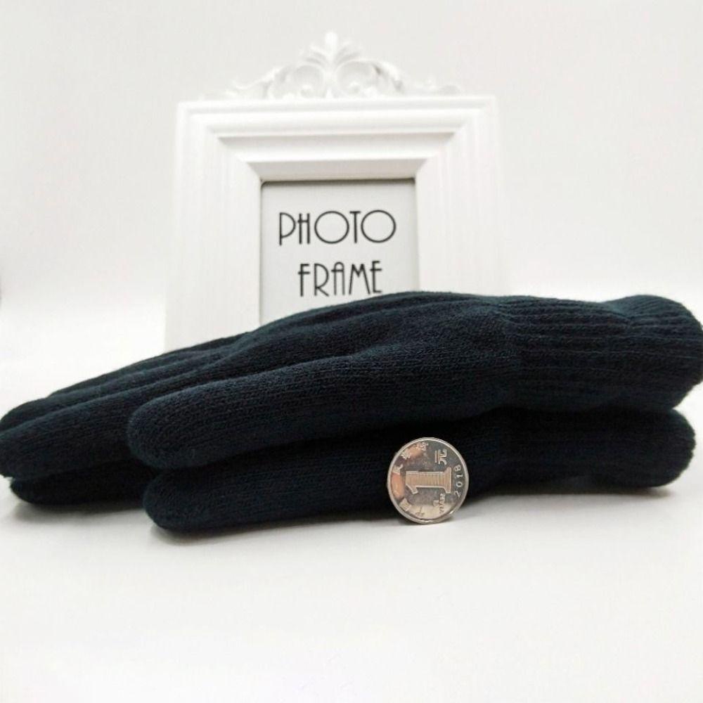 Găng tay mùa đông rose, găng tay dày hai lớp dày dặn, thời trang cừu nhung mềm mại màu đen ấm áp bé trai cô gái