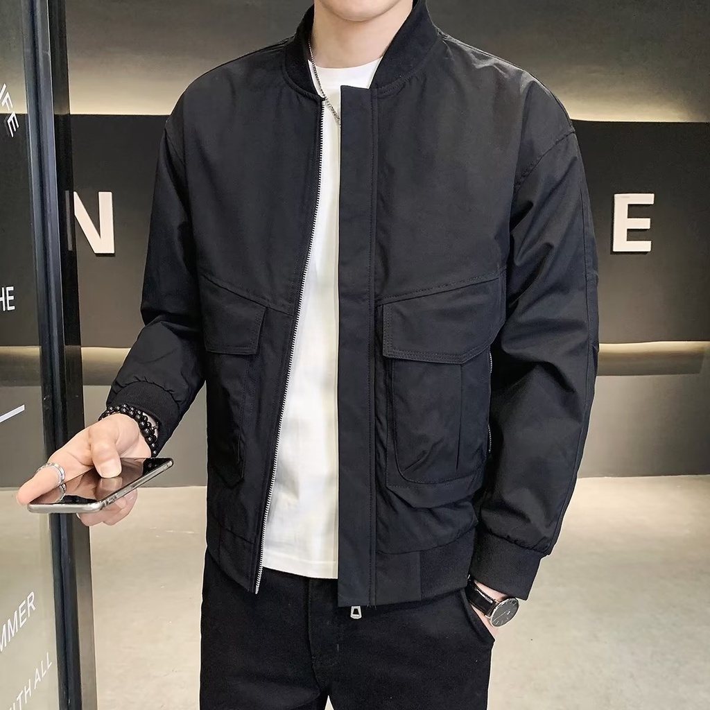 Áo Khoác Bóng Chày Cao Cấp Ôm Dáng Phong Cách Đường Phố Hàn Quốc Mùa Thu Mới Cho Nam