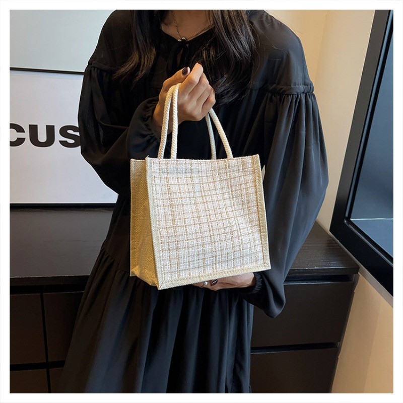 Túi nhỏ thơm mẹ đi chơi túi mẹ và bé đi làm túi vải lanh túi đồng hành dễ thương túi vải lanh túi xách nữ hộp cơm bento túi