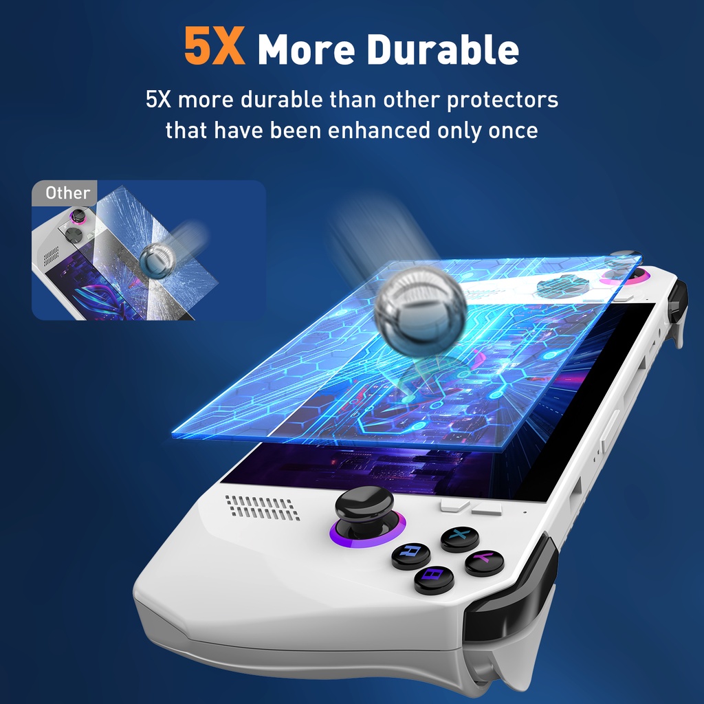 For rog ally tempered film hd anti-explosion anti-blue light full screen protection film for rog ally film tool phụ kiện