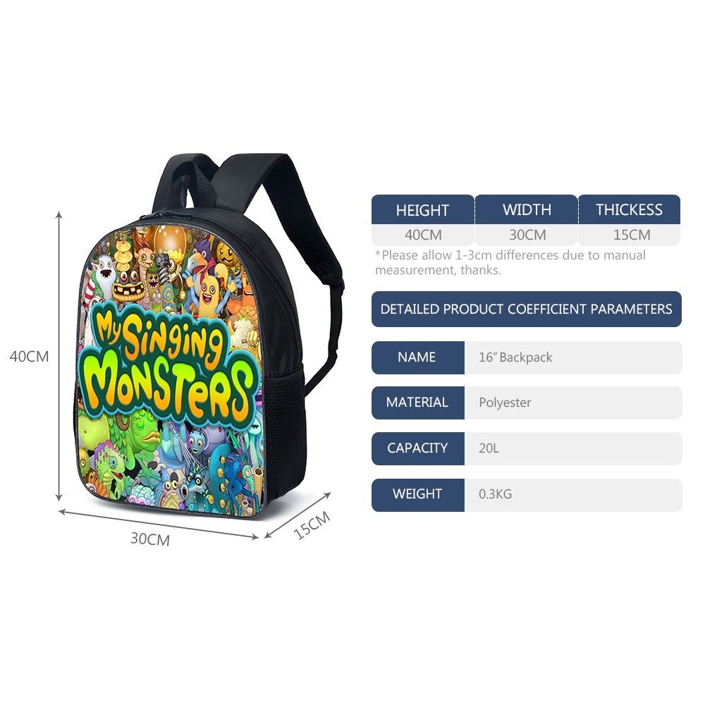 My singing monsters wubbox stitch backpack for kids