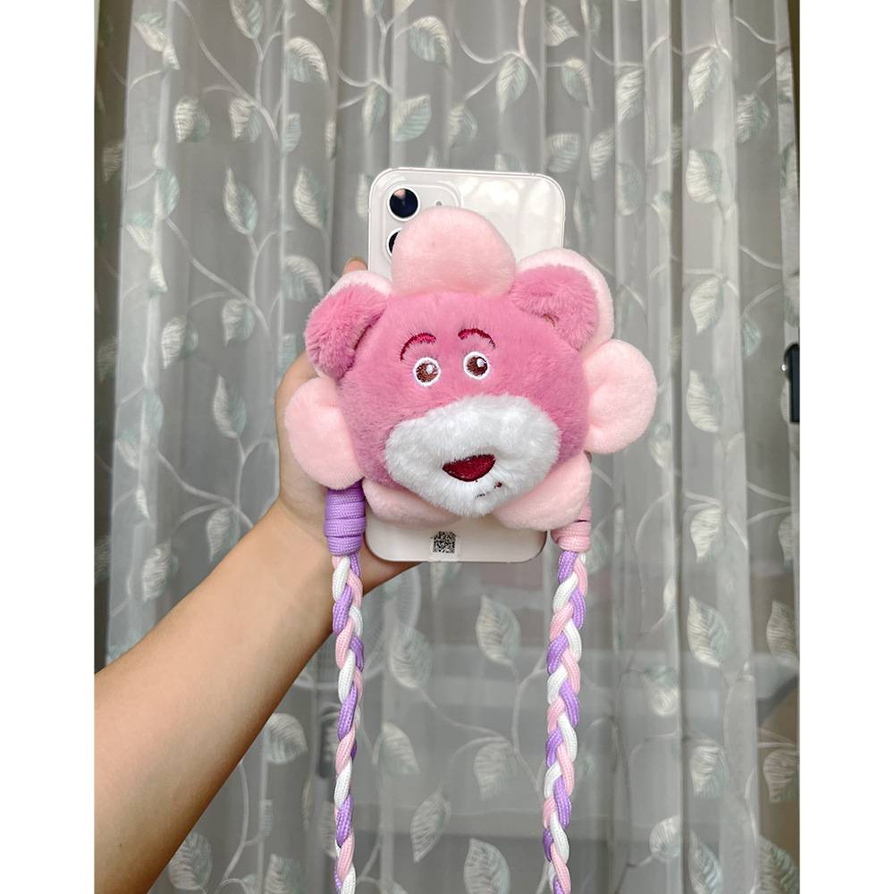 Ere1 sanrio cinnamoroll giai điệu loopy phim hoạt hình điện thoại di động kẹp lưng dễ thương chuỗi chéo búp bê