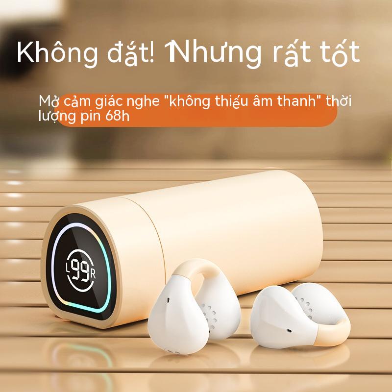 Tai nghe Bluetooth dẫn xương, thời lượng pin siêu dài, không dây, giảm tiếng ồn, đeo lâu không đau, chất lượng âm thanh