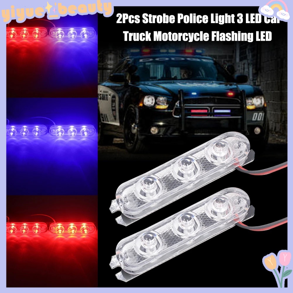 1 cặp đèn cảnh sát đèn nhấp nháy led flasher 3 led đèn flash tự động kính nhấp nháy đèn chiếu sáng đỗ xe đèn tín hiệu cảnh báo khẩn cấp hb