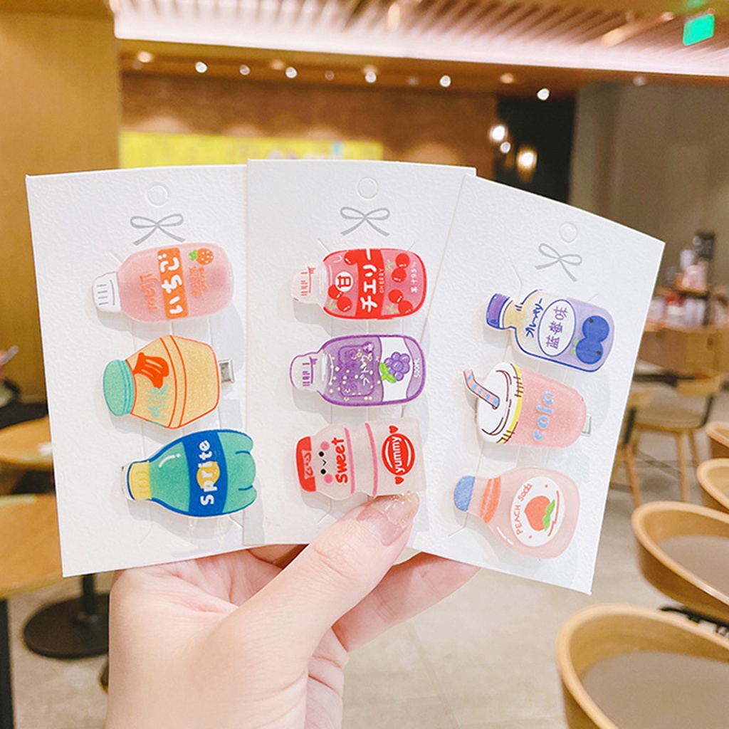 Jm Kẹp Tóc Mái Hình Hoạt Hình Dễ Thương Chống Trượt Trọng Lượng Nhẹ Cho Bé Gái