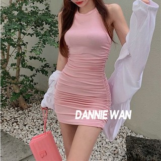 DannieWan Đầm đầm nữ váy trễ vai đầm đi biển đầm đi biển A92M2T1