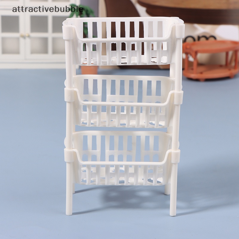 Atvn 1/12 dollhouse thức ăn nhỏ giỏ đựng trái cây búp bê nhà giỏ xếp chồng lên nhau phụ kiện trang trí nhà búp bê martijn