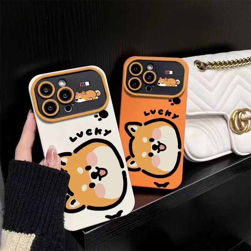 Cartoon little shiba inu cửa sổ phong cách mới phù hợp với ốp lưng điện thoại apple 14promax iphone13pro12 / 11 soft 7p sctl