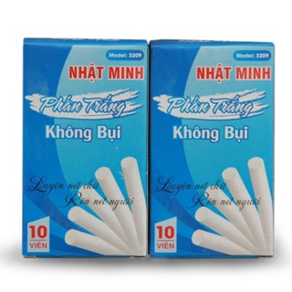 Lốc 10 hộp Phấn trắng không bụi viết bảng - Nhật Minh MS 3209