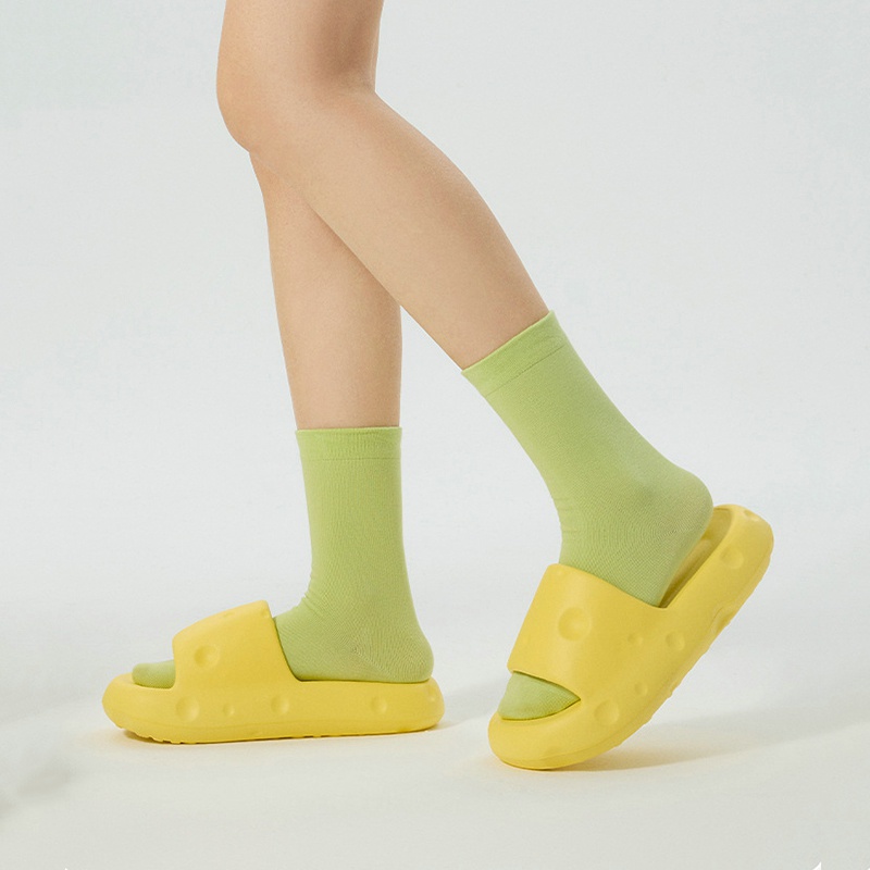 Sandals Hàn Quốc Dép bánh mì nữ sandal Đáy dày chống trượt chống nước Phim hoạt hình dễ thương